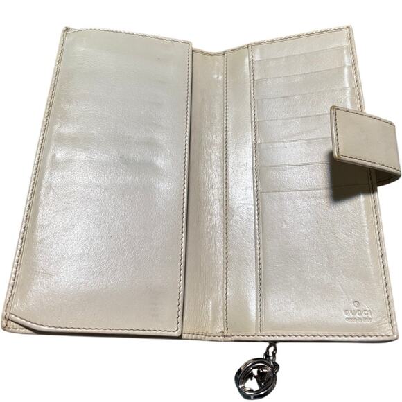 Gucci GG Canvas and Leather long wallet with interlocking GG charm pull - Picture 3 of 12